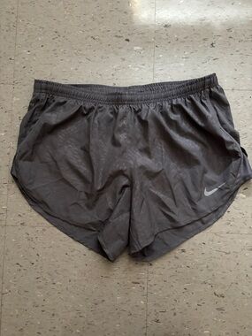 NWT Nike Women's Dark Gray Athletic Running Shorts with Reflective Swoosh